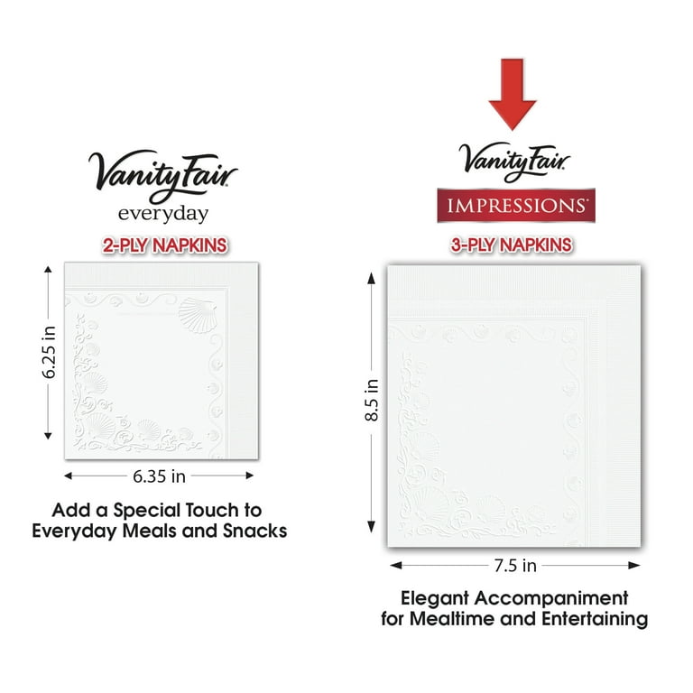 Vanity Fair Impressions Napkins, 40 Count - Walmart.com