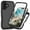 Black, variant on Allytech for iPhone 16 Case with Built-in Screen Protector, Clear Back Anti-Slip Rugged Two-Layer Protective Case for Apple iPhone 16, Purple