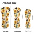 thumbnail image 6 of Uorisanigo Golf Club Head Covers, PU Leather Sunflower Dog Paws Golf Club Driver/Fairway Wood/Hybrid Headcovers Set 3 Pack, Soft Fabric Accessories Gifts for Men & Women, 6 of 7