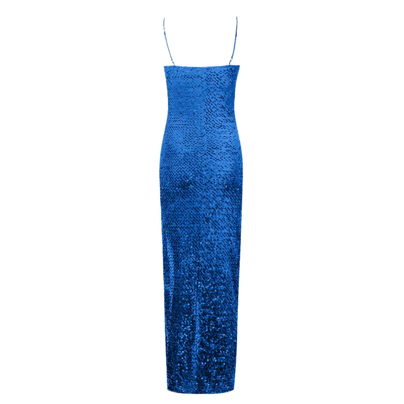dvf blue sequin dress Diane Von Furstenberg Sequined Gingham Midi Dress In Blue