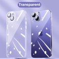 thumbnail image 1 of Funda transparente con revestimiento cuadrado 3CG, cubierta protectora de silicona suave para lente de iPhone 14, 13, 12, 11 Pro Max Plus, X, XR, XS, SE 2022, 7, 8, 1 of 4