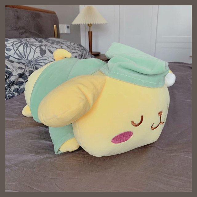 Sanrio Kawaii Cinnamoroll Melody Kuromi Pom Purin Doll Plushie Toy, Anime Sweet Lovelycartoon, lindo regalo suave para niñas y niños Fivean unisex