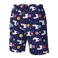 thumbnail image 5 of Kdxio Lama in Space Pattern Mens Casual Shorts - Drawstring Summer Beach Sports Shorts for Men, 5 of 9