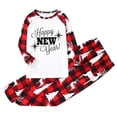 thumbnail image 2 of Family Christmas Pajamas Matching Sets, Cute Christmas HAPPY NEW YEAR Printed 2 Piece Sleepwear, Holiday PJs Jammies for Couples/Women/Men, 2 of 5