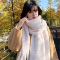 thumbnail image 3 of Bufanda de invierno de Color sólido para mujer, chal de Pashmina suave, grueso y cálido, chal de Cachemira grande, Bufanda versátil de invierno, 3 of 6