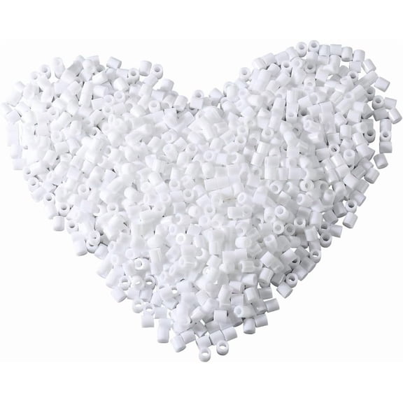 1 Box 2000 Pieces 5mm Melting Beads Crafts Black Beads Bulk Storage Refills Plastic Iron Melty with 3mm Hole Compatible Hama Replenish Accessories