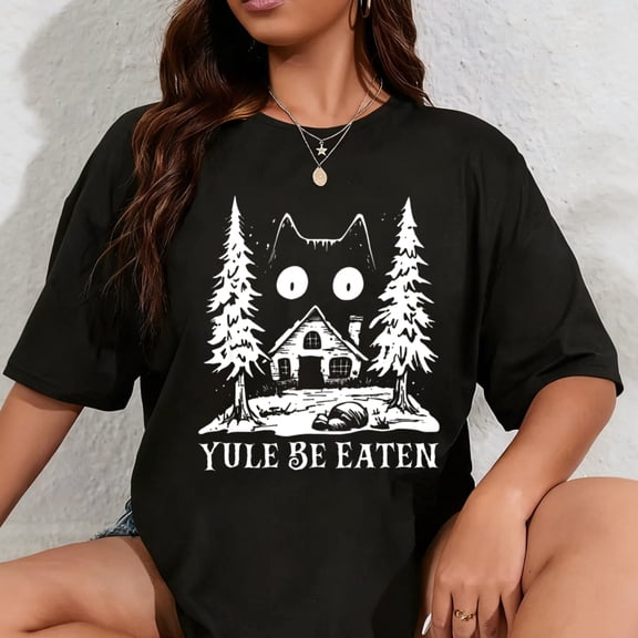 100% Cotton Yule Cat T-Shirt for Men Women Girls Kids