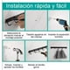 thumbnail image 3 of Perchero montado en la Pared ANGGREK Perchero Para Colgar Negro 5 Ganchos Aluminio Espacial 36x4.5x4cm, 3 of 7