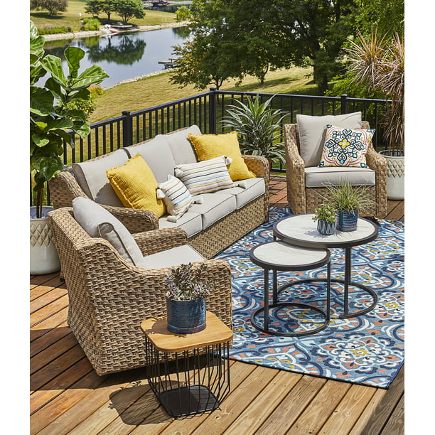Better Homes Gardens River Oaks 5 Piece Conversation Set With Covers Com - 2 215 4 Patio Chair Diy Plans