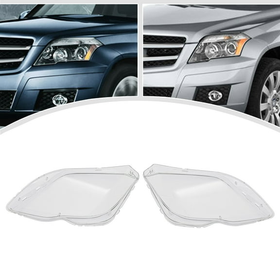 Pair Headlight Lens Headlamp Cover for Mercedes GLK Class X204 2009-2012 GLK250