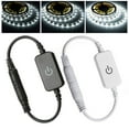 thumbnail image 2 of 2Pcs Led Strip Touch Dimmer Inline Dimmer Switch With 5.5 *2.1 Mm Dc 12V-24V 2A White, 2 of 4