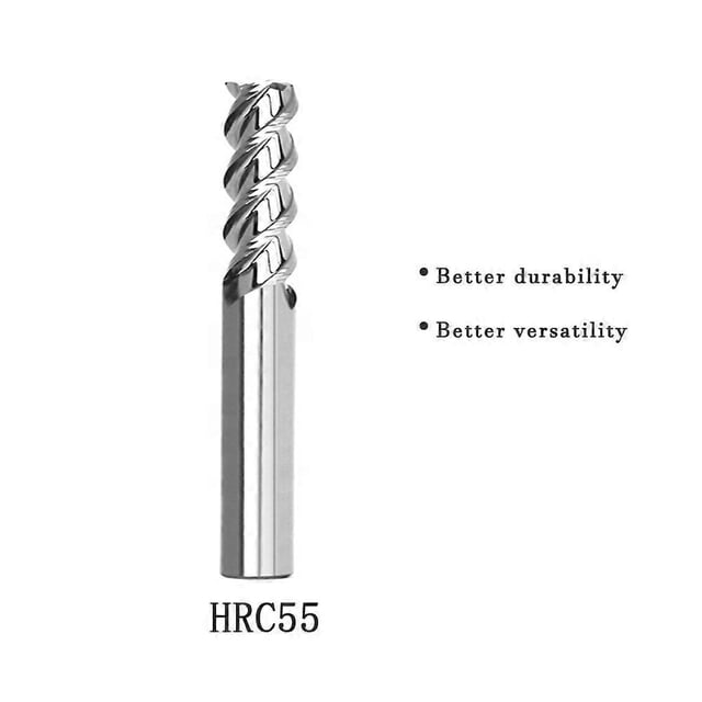Fresa de carburo de 3 flautas, fresa de extremo de tungsteno, herramienta CNC, herramientas para trabajar la madera, aluminio, fibra de vidrio, acrílico, madera, cobre y plástico