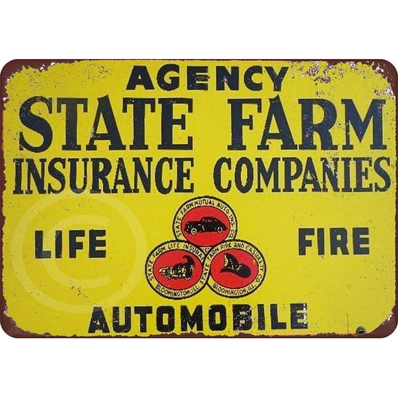Farm Insurance Companies Vintage Look Reproduction Metal Sign 8x12 Inches