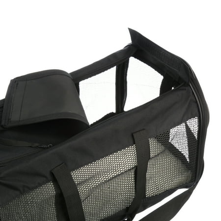 Petmate Soft Side 2-Door 19" Small Travel Kennel Cab Pet Carrier for Dogs, Cats Upto 15 lb, Black