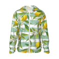 thumbnail image 1 of Saiise Lemon Pattern Sun Protection Hoodie for Men and Women, Lightweight Quick-Dry Windproof with Hood and Zip-X-Large, 1 of 7