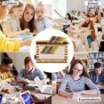 thumbnail image 3 of Dailycode 2 Pack Pencil Pouch for 3 Ring Binder Smooth Zipper Folders with Pockets Clear Window Pencil Case, Brown Beige Stripe, 3 of 3