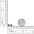 thumbnail image 4 of Gem Stone King 2.00 Ct 5mm Red Created Sapphire 18K Yellow Gold Plated Silver Kitty Cat Stud Earrings for Women Men, 4 of 4