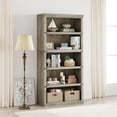 thumbnail image 2 of IDEALHOUSE 5 Tier Bookcase, Farmhouse Book Shelf with Storage Open Display Bookshelves, 67.4" Tall Book Case Wooden 5 Shelf Bookcase Home Decor Furniture for Home Office, Living Room, Bed Room - Grey, 2 of 9