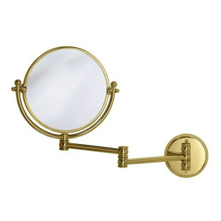 UPC 011296014350 product image for gatco 1410 wall mount mirror with 14-inch swing arm extents, brass | upcitemdb.com