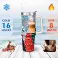 thumbnail image 4 of Colorful Christmas Tree 40 Oz Tumbler with Handle Lid and Straw Stainless Steel Double Walled Vacuum Insulated Cup Merry Christmas Gifts Tumbler for Women Men Friends Outdoor Indoor, 4 of 6