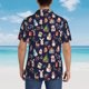 thumbnail image 4 of Balery Christmas Critters Delight Camisas hawaianas de manga corta para hombre, camisas playeras de corte holgado, camisas de vacaciones con botones,Medium, 4 of 7