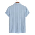 thumbnail image 5 of Timoontee Men's Short Sleeve Basic T Shirt Breathable Fabric Moisture Wicking Lapel Collar V Neck High Quality Quick Dry Blue M, 5 of 8
