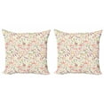 thumbnail image 1 of Ambesonne Autumn Throw Pillow Cover 2 Pack, Orange Leaves Harvest, 20", Lime Green Burgundy, 1 of 2