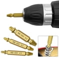 thumbnail image 2 of 6X Gold Damaged Screw Extractor Drill Bit Set Stripped Broken Screw Bolt Remover Extractor Easily Take Out Demolition Tools, 2 of 10