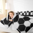 thumbnail image 4 of Manfei Modern Geometric Abstract Bedding Comforter Set,Retro Geometric Honeycomb Twin Comforter Sets,Gray Black Bedding Set For Boys Kids,Ultra Soft Home Decor Reversible,2-Piece, 4 of 8