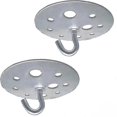 thumbnail image 1 of Metal Round Base Ceiling Hook 90mm Heavy Duty Chandelier Hook Fitting,2 Pieces, 1 of 5