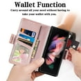 thumbnail image 6 of Allytech Case for Samsung Galaxy Z Fold 3 2021, Galaxy Z Fold 3 5G Cover 2021, Premium PU Leather + PC Frame Shockproof Anti-Drop Fold Kickstand Wallet Card Holder Case with Pen Holder, Rosegold, 6 of 9