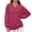 Hot Pink D, variant on Stamzod Sweatshirt for Women Solid Color V Neck Long Sleeve Pullover Tops Casual Womens Sweatshirts Hot Pink M