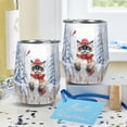 thumbnail image 4 of Playful Ragdoll Welcomes Winter Snowy Day with Cardinal Bird 12oz Stainless Steel Wine Tumbler Insulated Cup with Lid Cat Lover Kitten Owner Gifts Idea - 2017, 4 of 5