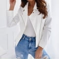 thumbnail image 6 of Pumxq Womens Faux Suede Jackets Long Sleeve Casual Cropped Zipper Biker Moto Jacket Fall Winter Outfits White L, 6 of 7