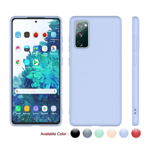 Cell Phone Cases for 6.5" Samsung Galaxy S20 FE 5G, Njjex Liquid Silicone Gel Rubber Shockproof Case Ultra Thin fit Galaxy S20 FE 5G Case Slim Matte Surface Cover for Galaxy S20 FE 5G 2020 -Purple