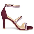 thumbnail image 5 of BLISSFUL STEP Women's Rhinestone Ankle Strap Heel Sandals, 5 of 5