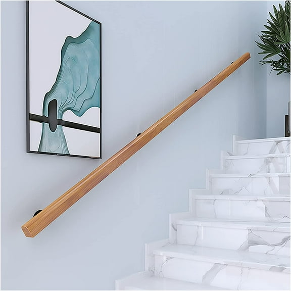 Wooden Handrails, 1-20ft Non-Slip Staircase(Size : 4ft)