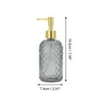 thumbnail image 4 of Unique Bargains 1 Pc Cylinder Argyle Soap Dispenser 13.53oz Gray Gold Tone, 4 of 6