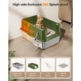 thumbnail image 7 of XL Stainless Steel Litter Box, Large Metal Cat Litter Box with High Sided for Big Cats, Easy-Clean Cat Litter Mat & Scoop, Anti-Urine Leakage (Green), 7 of 7