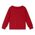 thumbnail image 4 of Girls Long Sleeve Casual Pullover Crewneck Sweatshirt for Daily Wear Comfortable Loose Fit Top for Kids Teens, 4 of 5