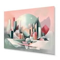 thumbnail image 2 of Designart "Surreal Horizons Pink and Green I" Abstract Landscape Metal Art Print, 2 of 5