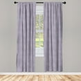 thumbnail image 2 of Ambesonne Abstract 4-Panel Curtains, Digital Round Formations, 56"x95", Purple Grey White, 2 of 4