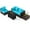Turquoise, variant on Costway 5 PCS Patio Furniture Set Heavy-duty Frame Rattan Sofa Set with 60,000 BTU Firepit Table Gray