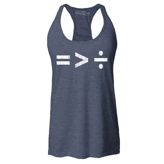 Shop4Ever Women's Equality Is Greater Than Division Equal Rights Racerback Tank Top Small Navy