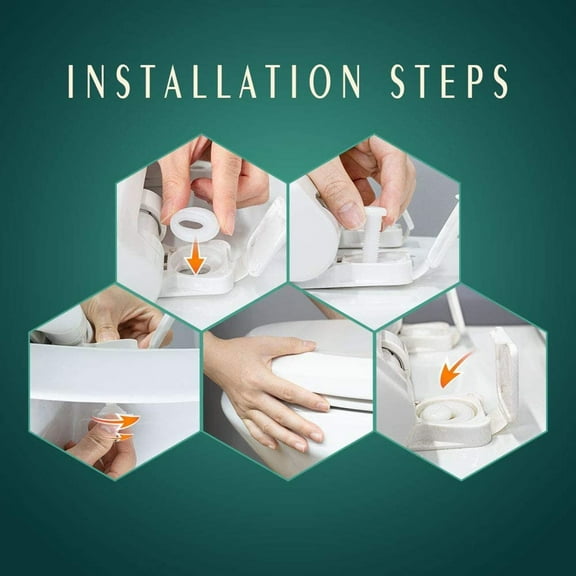 2pc Toilet Seat Repair Kit Hinges Bottom Fitting Bolts Screws Pairs For Bathroom