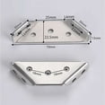 thumbnail image 2 of Qucyy Fixing bracket, Metal corner brackets Stainless Steel Angle Bracket Repair Fixing Triangle Corner Bracket for Furniture Shelf Cabinet Table Cir,Starlight,20Pcs, 2 of 5