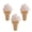 Pink, variant on 3 Ice Cream Cones, Scented Candles, Soy Wax, Simulated Dessert Candles, Ornaments