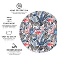 thumbnail image 3 of Pofeuu Flamingo And Zebra Print Coasters for Drinks, 4Pack PU Leather Coasters, Bar Drink Coasters for Tabletop Protection, Furniture from Damage-Round Shape, 3 of 6