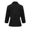 thumbnail image 6 of Mgmyaa Women's Blazer Fashion Casual Fake Pocket Buttoned 3/4 Sleeve Lapel Slim Fit Button Open Front Suit Jackets Officewear, 6 of 6