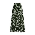 thumbnail image 5 of HomeGardon Maxi Skirts for Women Long Skirts Summer Women's Printed Elastic Waistband Pleated Pocket Skirt with Mid Calf Skirt,S-XXXXXL, 5 of 5